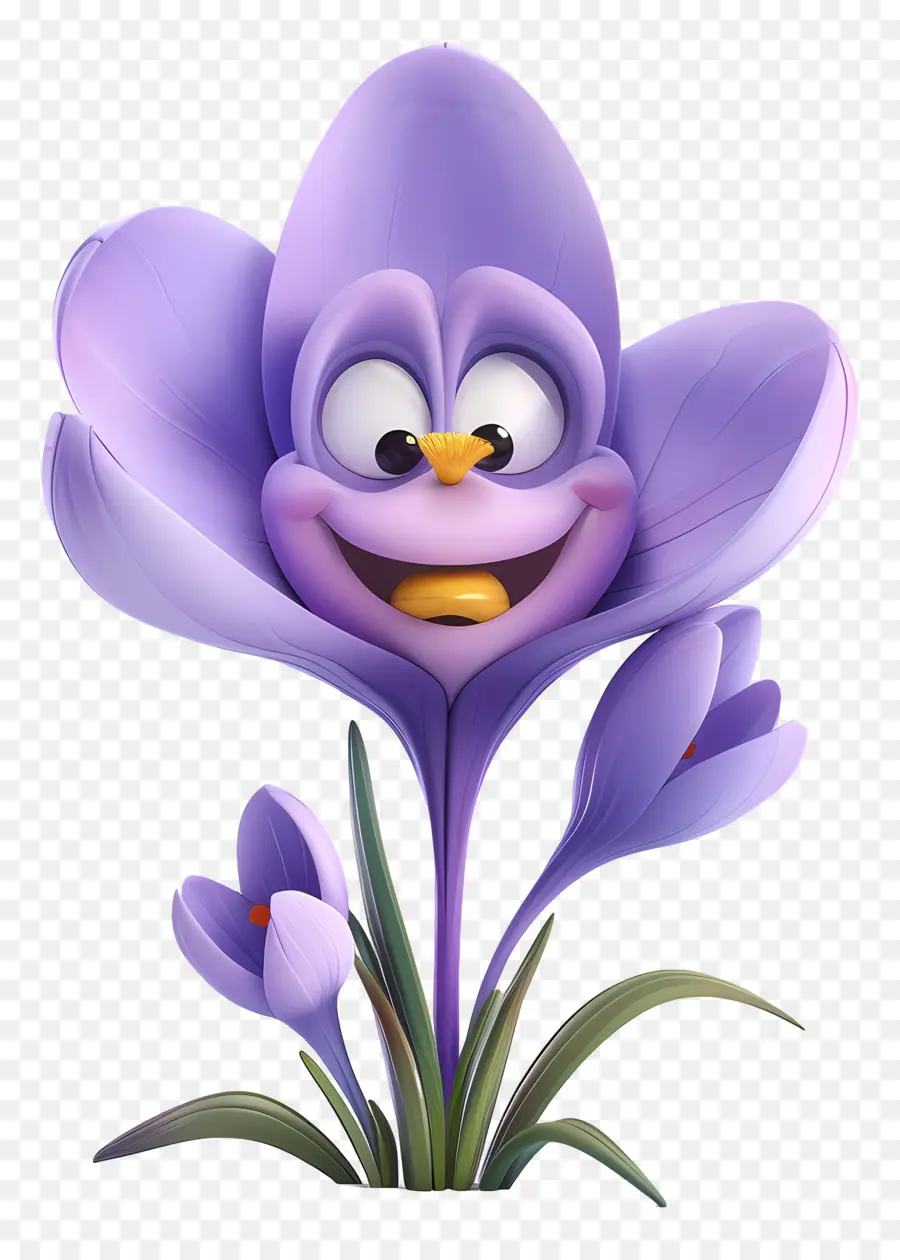 fiore viola - Fiore viola con giallo, rotondo, sorridente, fioritura