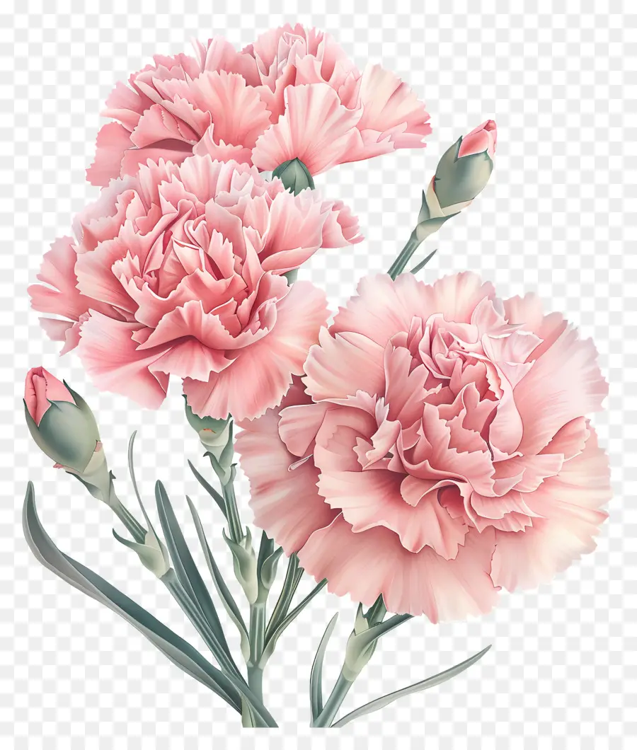 Pink Nelken rosa Nelken Blumen Blumenanordnung Nahaufnahme - Nahaufnahme rosa Nelken in Blüte