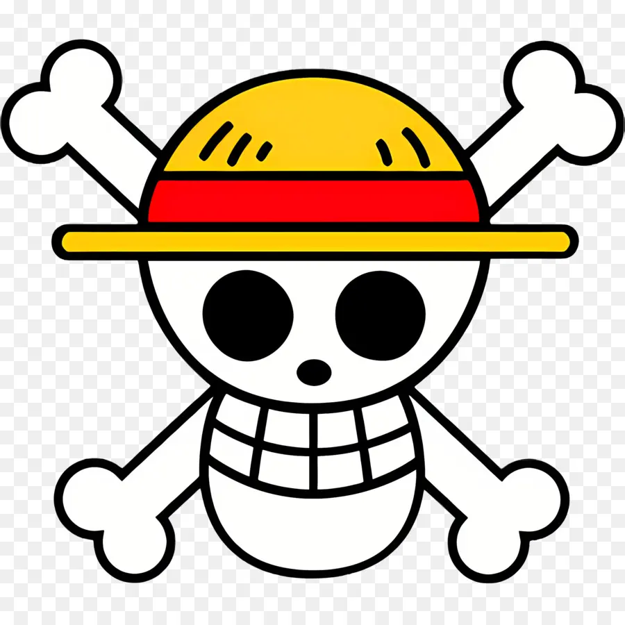 một mảnh logo - Nhân vật bộ xương với mũ đỏ và xương