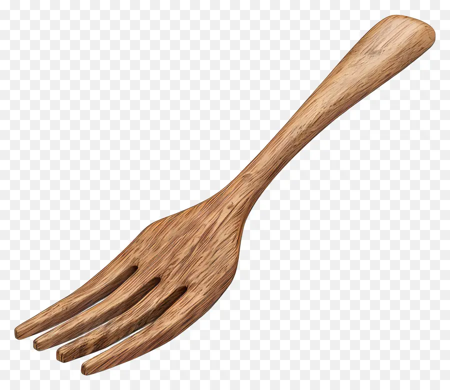 forcella di legno forchetta in legno che mangia utensile a manico lungo la forchetta affusolata - Fork di legno lungo e affusolato per mangiare. 
Robusto