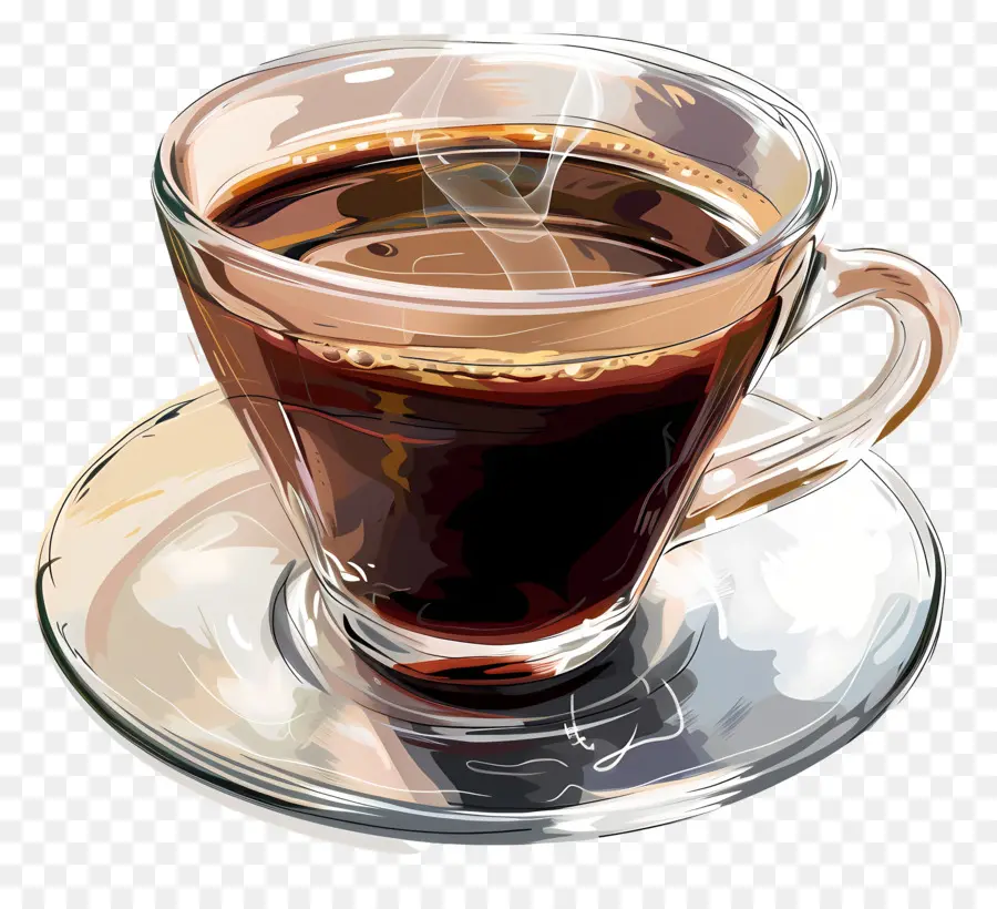 schwarzer Kaffee - Einladende, warme, friedliche, einfache, gemütliche Atmosphäre