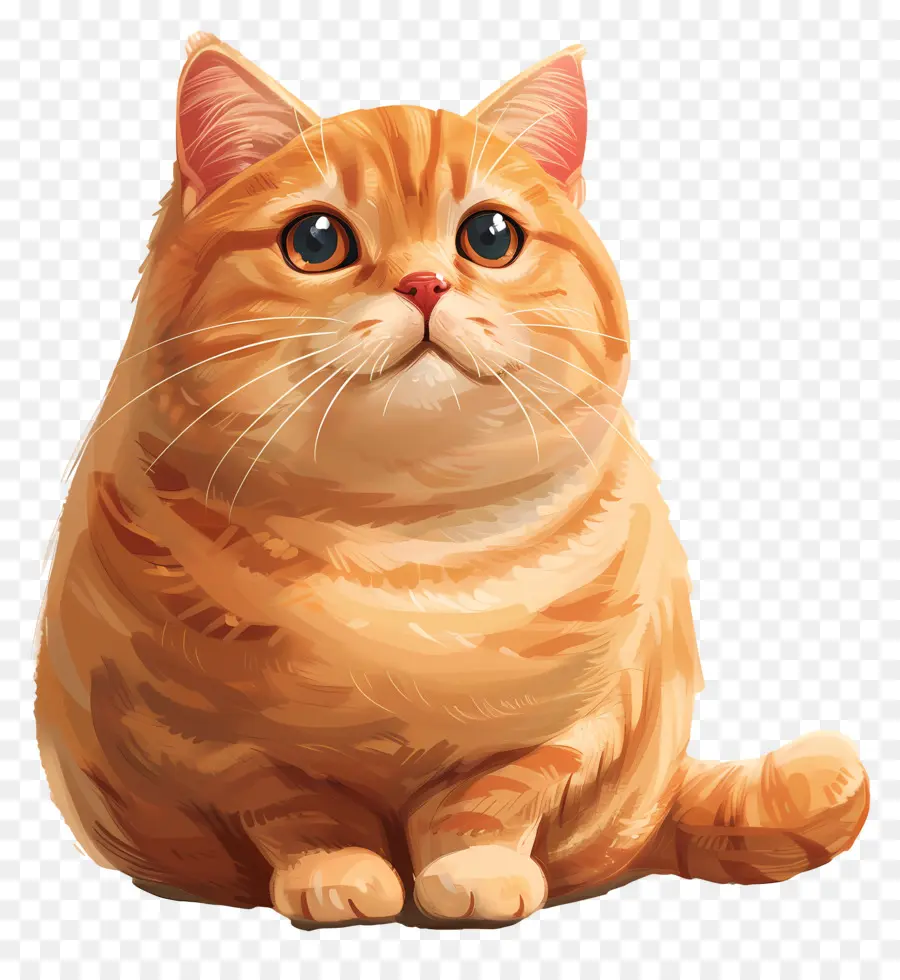Ingwerkatze Orange Katze langhaarige Katze ruhig friedlich - Orangenkatze mit geschlossenen Augen, gelassen