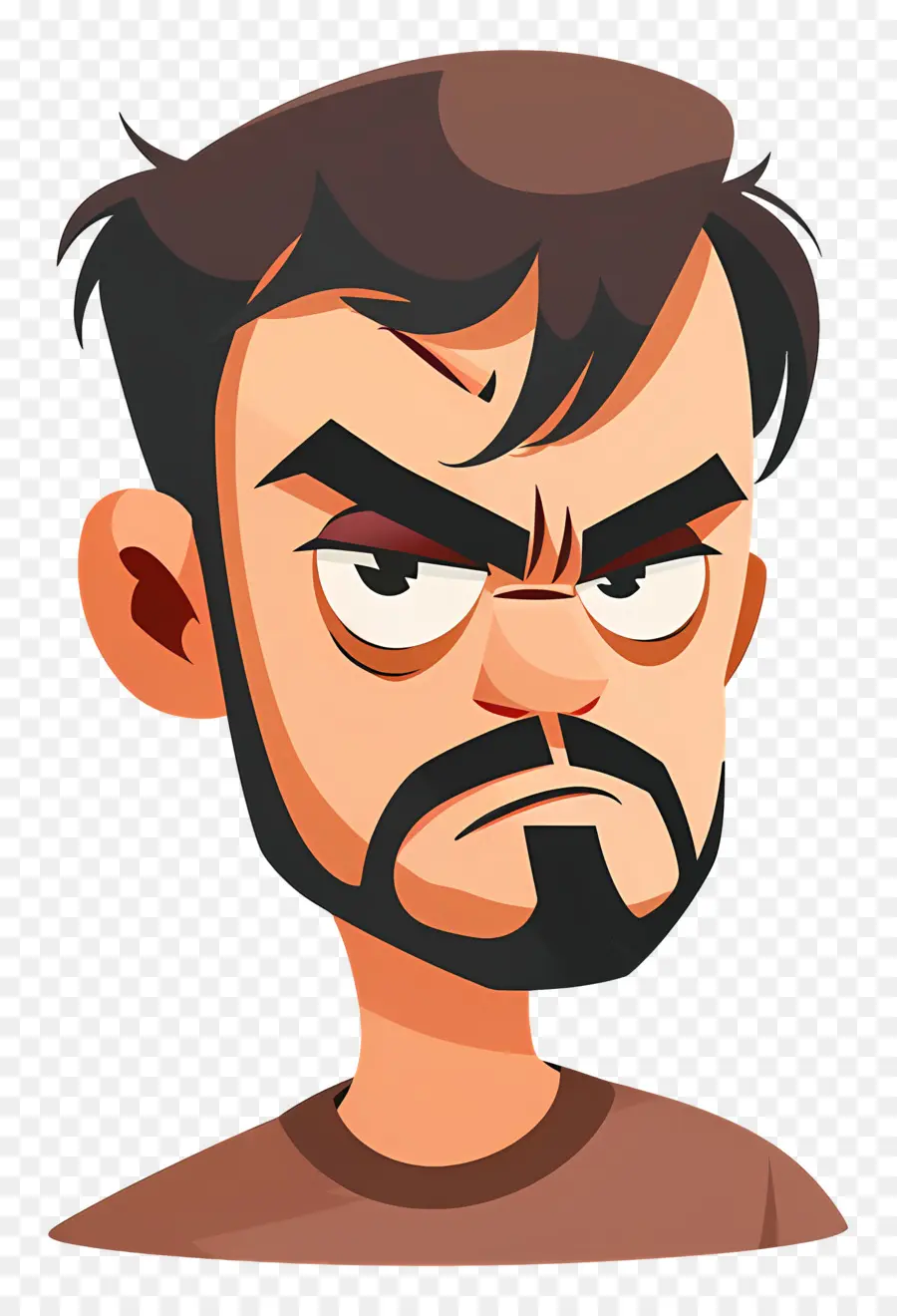 eye roll annoyed stern expression man with beard mid twenties