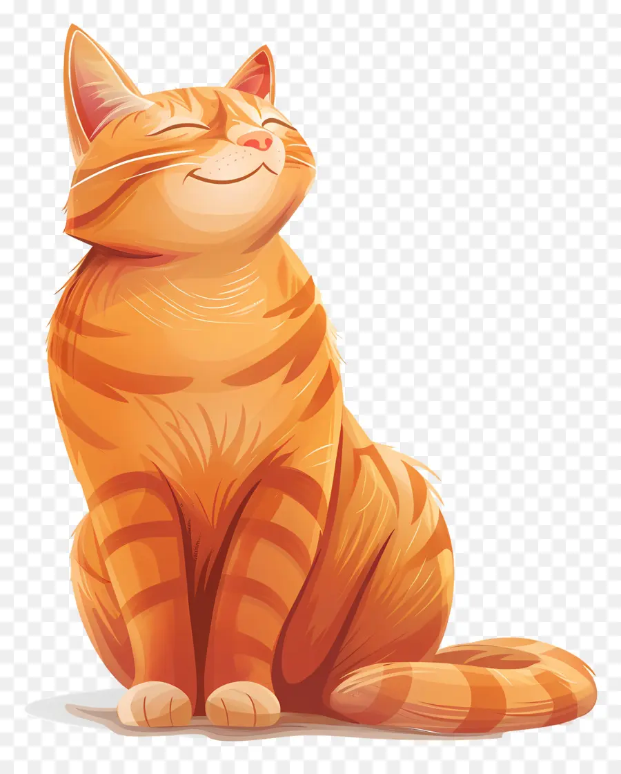 gatto gatto felice gatto sorridente gatto gatto rilassato - Gatto arancione rilassato e contento sorridente