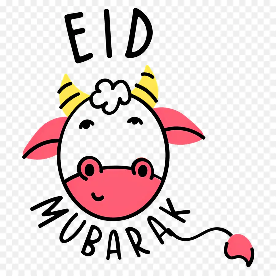 Eid al Adha - Schwarz -Weiß -Bild von gehörntem Schwein