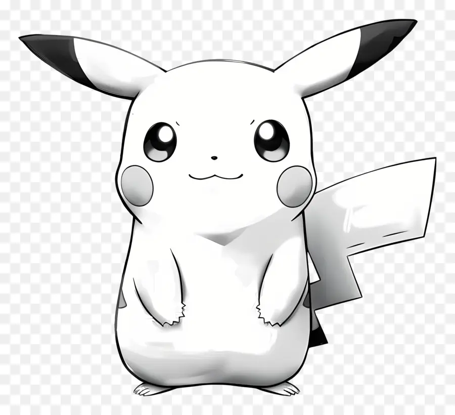 Pikachu - Netter Pokemon -Charakter im gestreiften Hemd