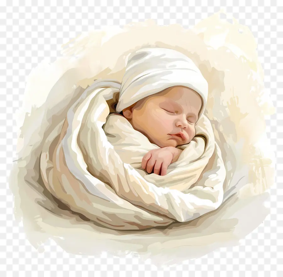 Trẻ sơ sinh trẻ sơ sinh Chăn trắng mắt nhắm lại biểu cảm yên bình - Em bé sơ sinh ngủ yên trong chăn trắng.

Mục đích: Chọn một bức ảnh cho một thông báo sinh