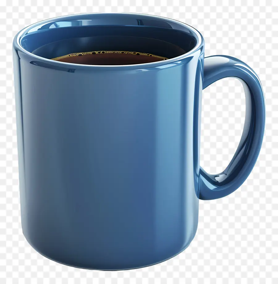 tazza di caffè - Tazza di caffè in ceramica blu, vuota o piena