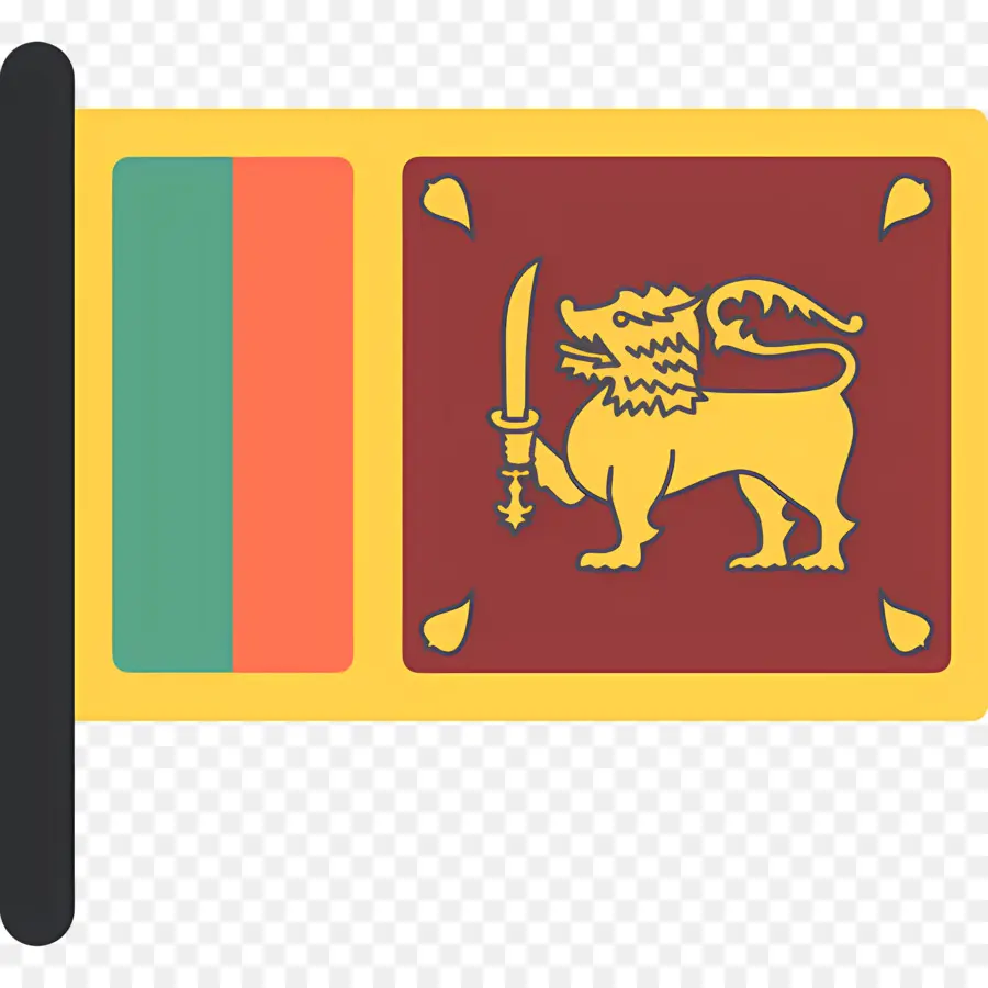 Bandiera dello Sri Lanka Sri Lanka Flag Lion Sword - La bandiera dello Sri Lanka simboleggia forza, unità, eredità