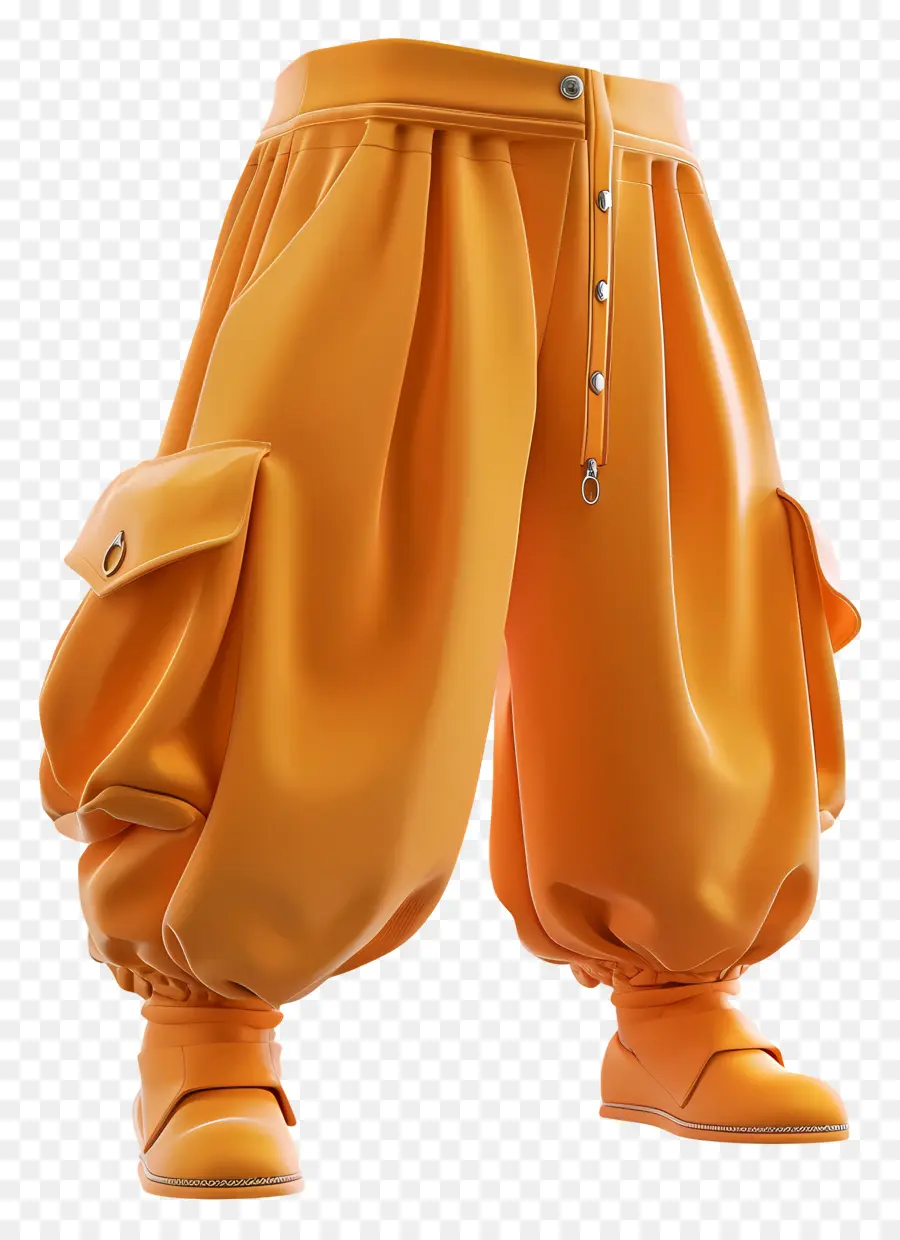 pantaloni ancorati pantaloni in tessuto arancioni pantaloni per gamba dritta - Pantaloni in tessuto arancione con il pulsante di fiamma dettaglio