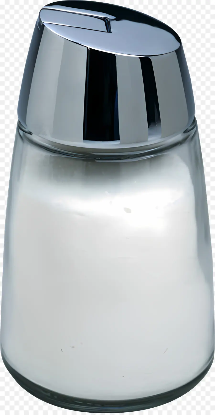Salzgläser runde Form weiß flüssiges klares Glas - Klares Glas mit weißer Flüssigkeit gefüllt
