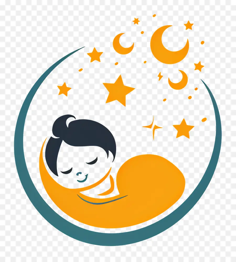 Madre dell'utero del neonato per bambini che dorme - Bambino addormentato in pacifico grembo materno