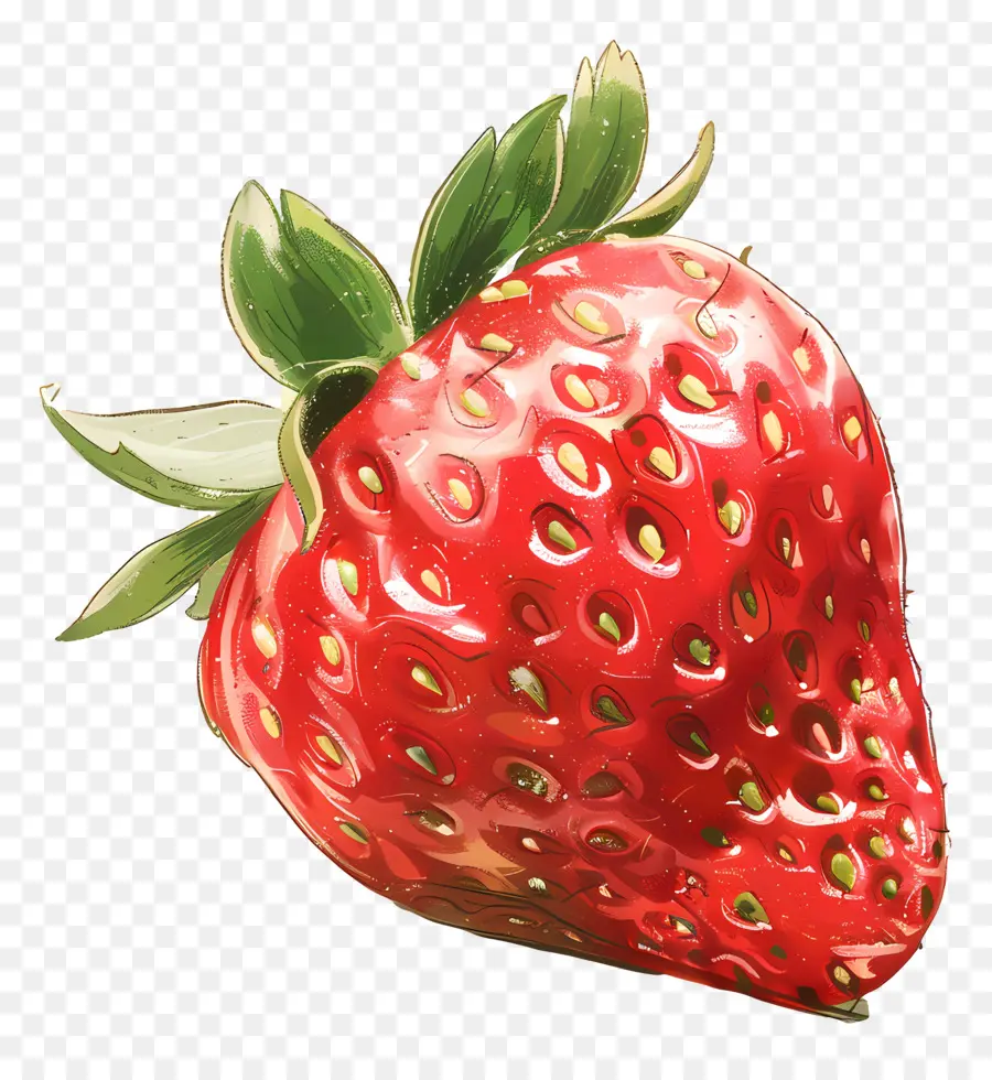 Erdbeere - Reifes, lebendiges Erdbeer mit Samen und Textur