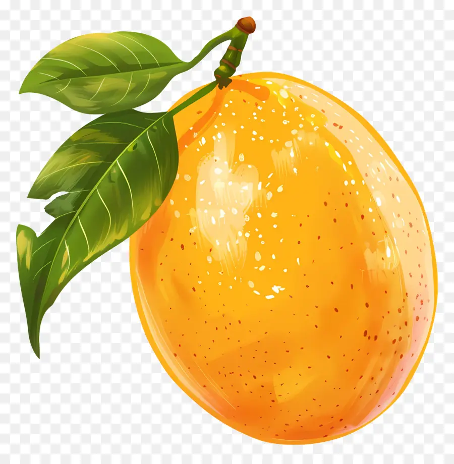 frutta mango arancione arancione frutto maturo superficie lucida forma rotonda - Frutta arancione matura su sfondo nero