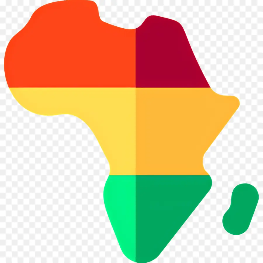 Africa Mappa Africa Mappa Flag Colori - Mappa africana con bandiera colorata davanti