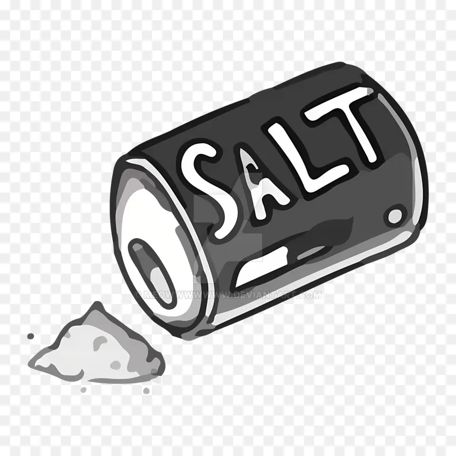 sale sale versato può bianco - Sale versato da lattina aperta, bianco/nero