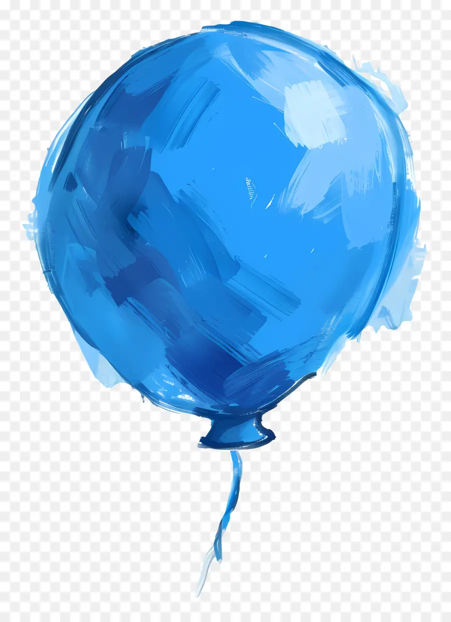 blauen Ballon - Blauer Ballon mit gebundenem Band, Klebeband, texturiert