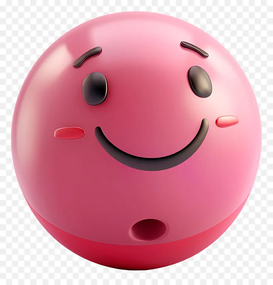 mặt cười - Khuôn mặt cười hạnh phúc trên quả bóng màu hồng