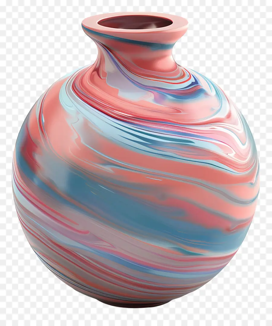 Vaso ceramico vaso ceramico rosso e rosa trama del design vorticoso - Vaso in ceramica rossa e rosa con design vorticoso