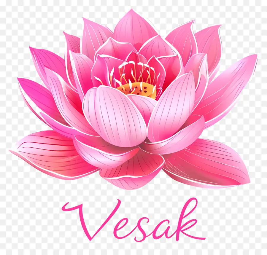 Lotusblüte - Pink Lotus Blume mit 'Vesak' Textfeier