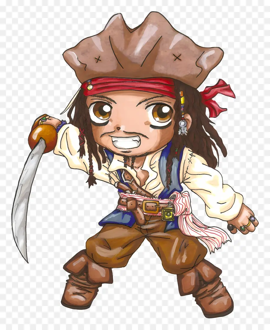 Kapitän Jack Sparrow Piratenpiratenhakenmesser - Pirat mit Hakenhand und Messer