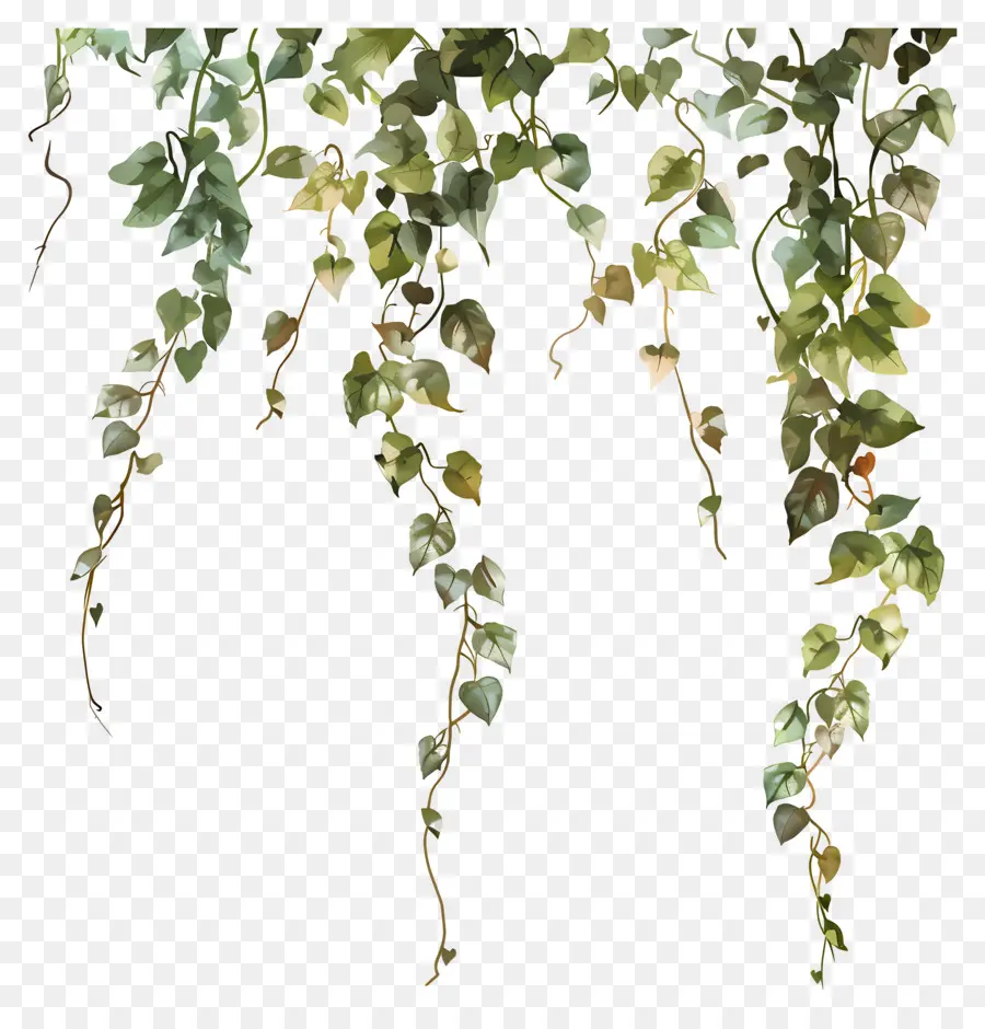 viti sospese foglie di piante per piante arricciate - Viti scure con foglie arricciate e appuntite