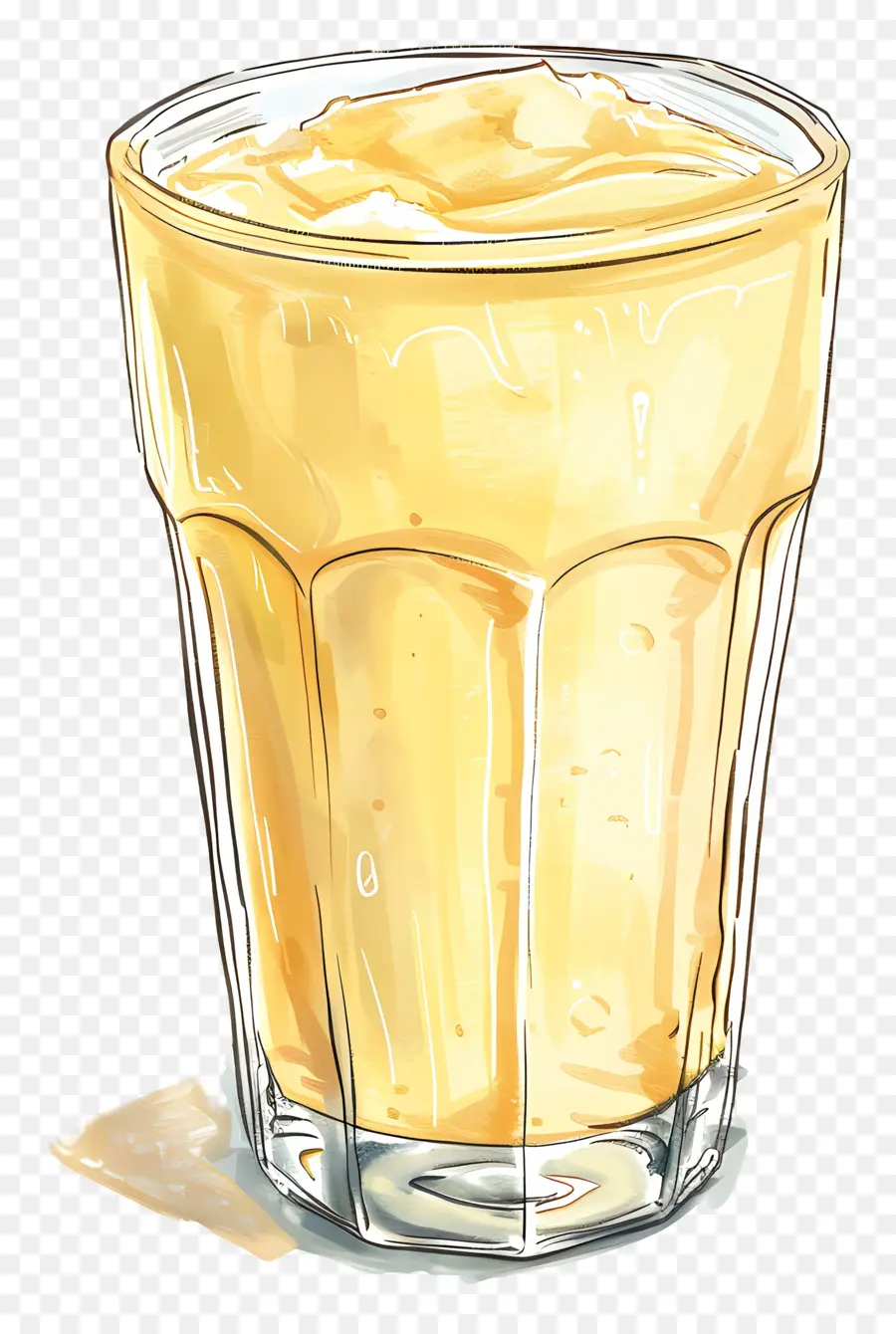 buttermilk drink orange juice glass frothy bubbly