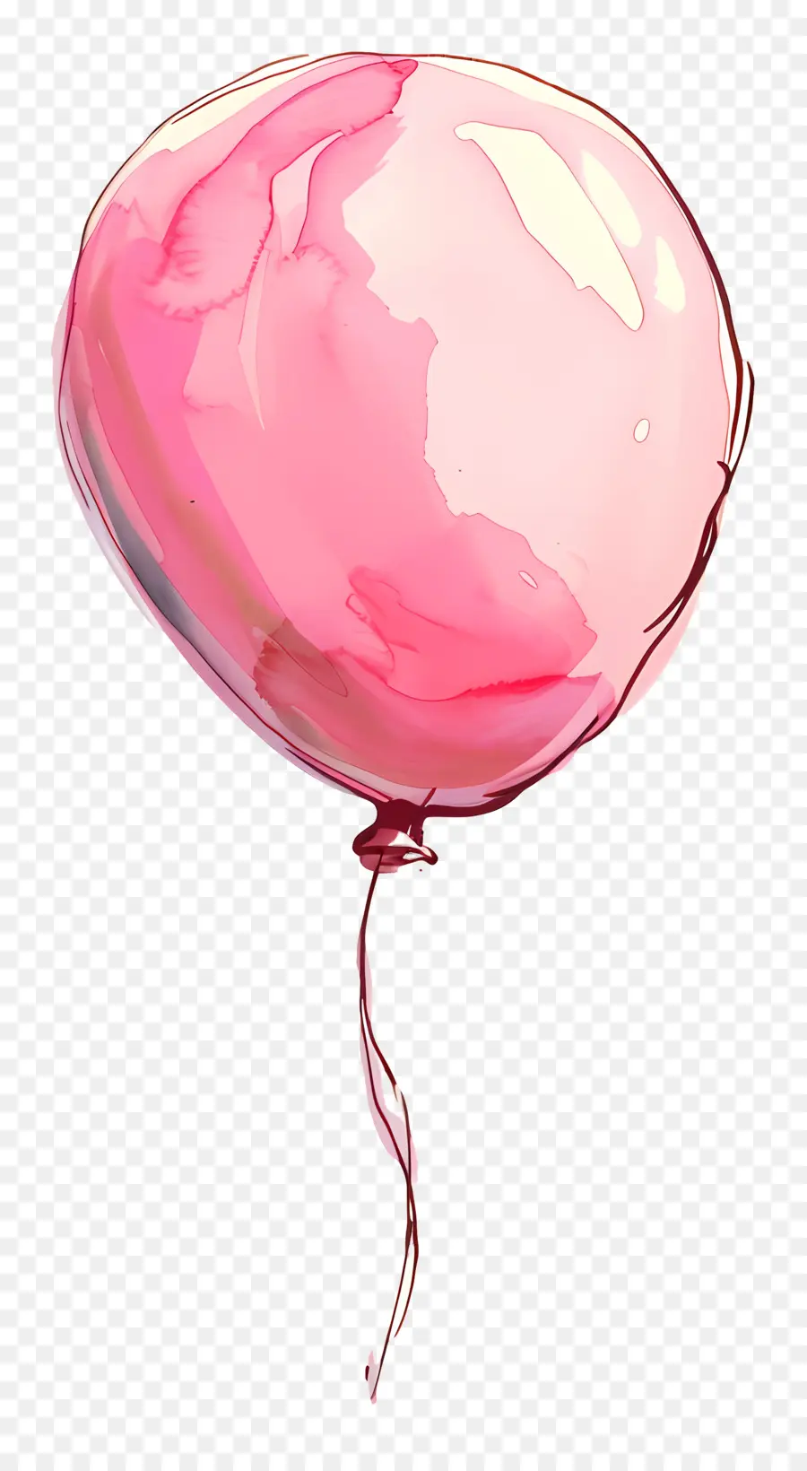 rosa Ballon - Pink Heart Ballon von unsichtbarer Person gehalten