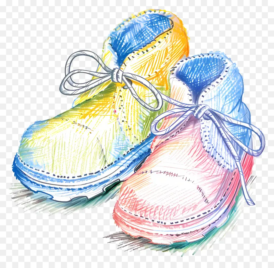 baby booties children's shoes light color dark color laces