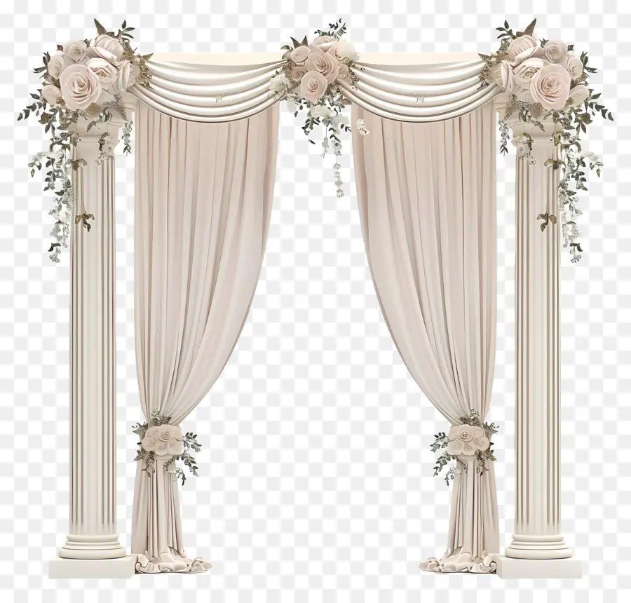 Hochzeit Dekoration - Eleganter Hochzeitsbogen mit Blumendekorationen