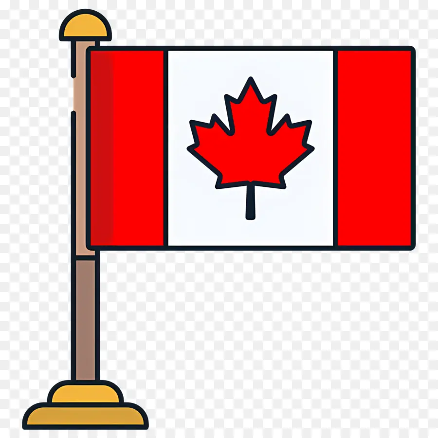 Ahornblatt - Flag von Kanada mit Ahornblattdesign
