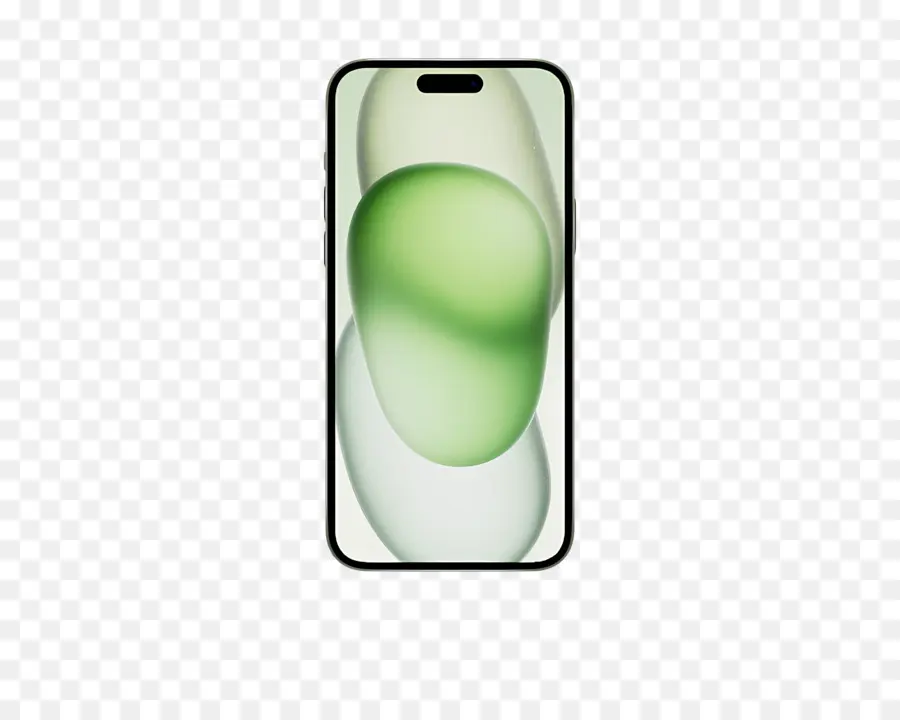weißer Rahmen - Grünes iPhone 11 auf schwarzem Hintergrund Display