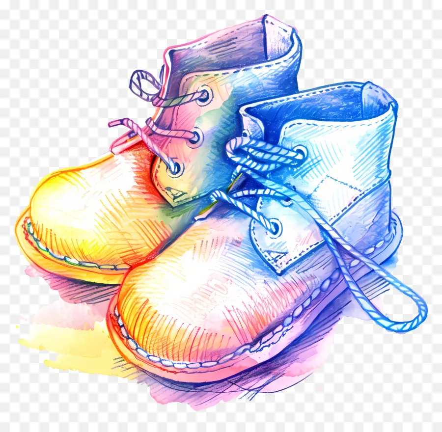 Booties cho bé giày trẻ em đầy màu sắc da mềm - Giày trẻ em đầy màu sắc với hoa văn phức tạp