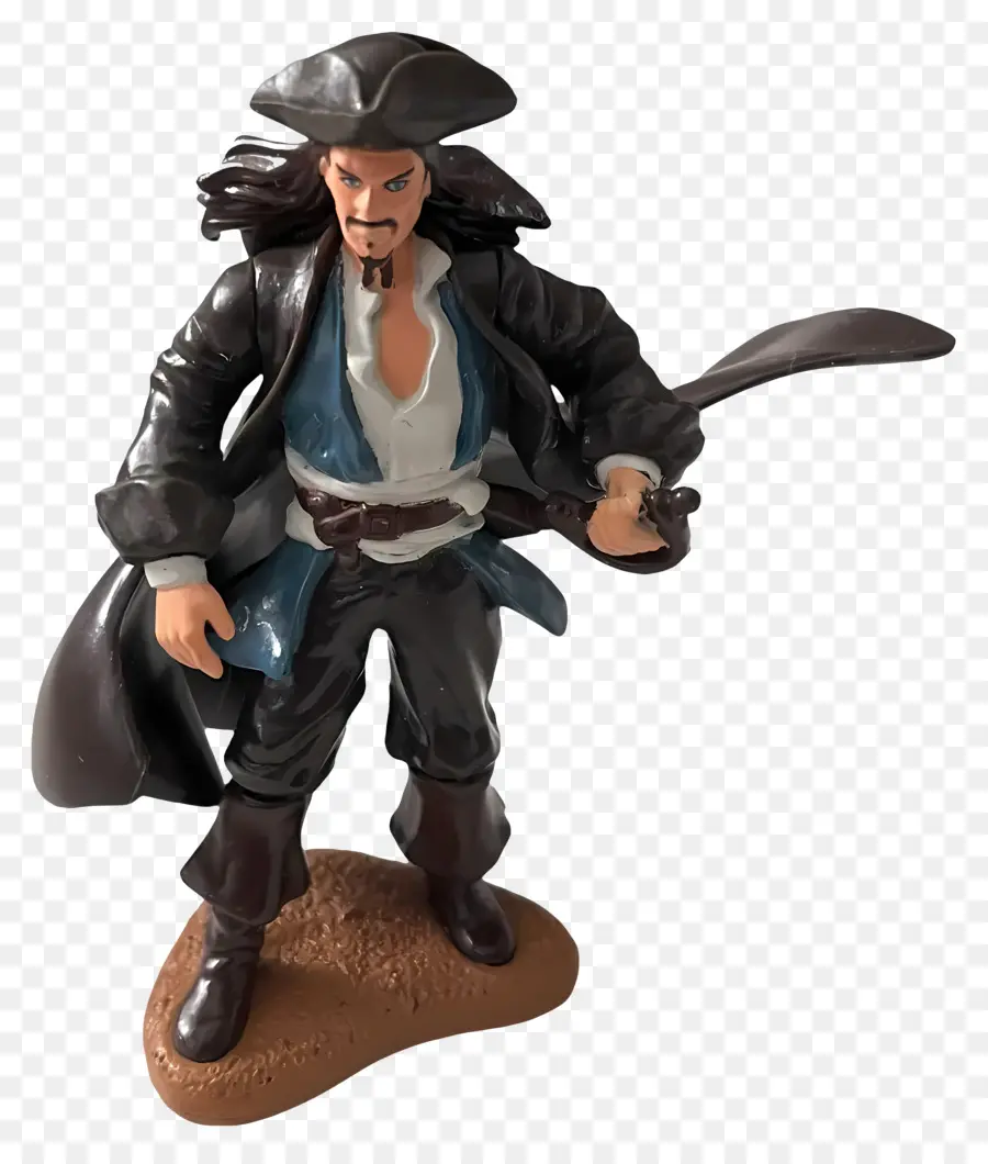 Kapitän Jack Sparrow Pirat Pirate Eyepatch -Schwert - Piratenfigur mit Schwert im Hintergrund