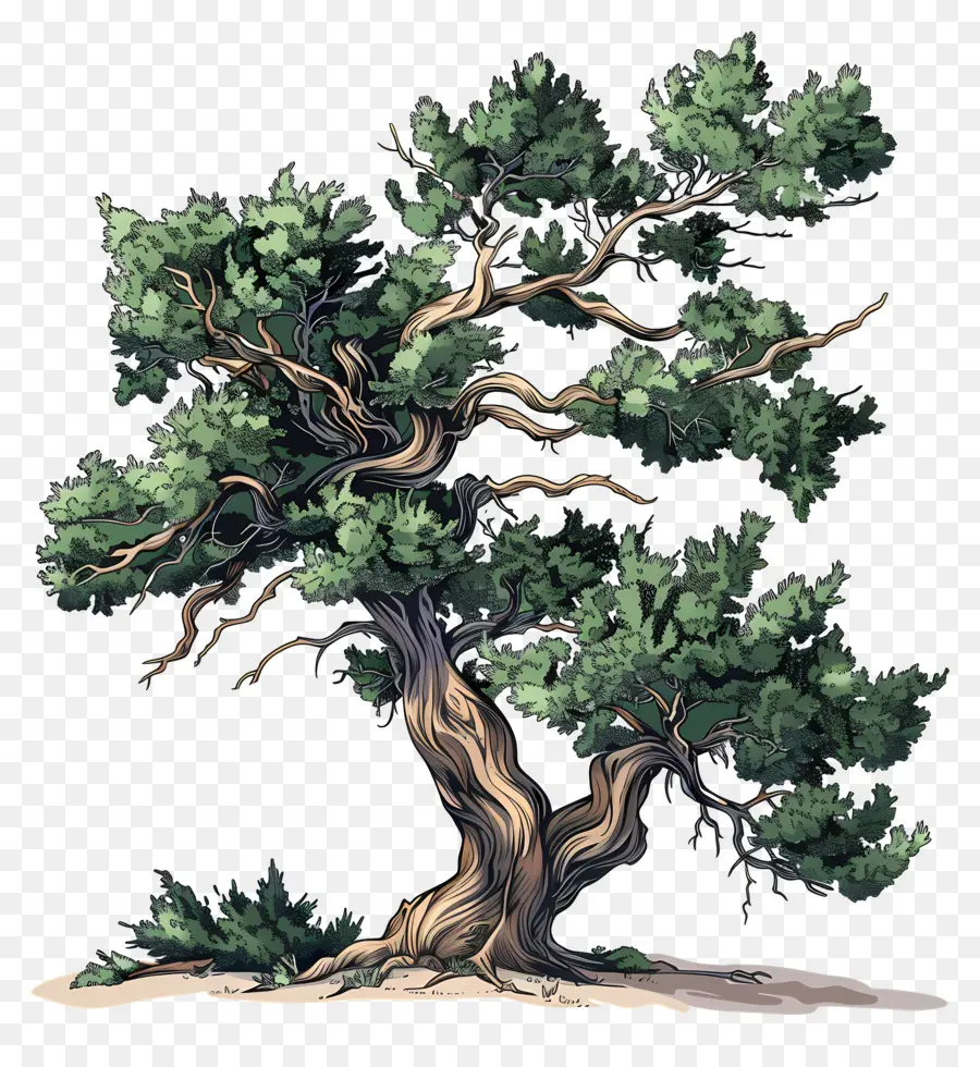 cây thông - Bản vẽ mực của cây thông cao