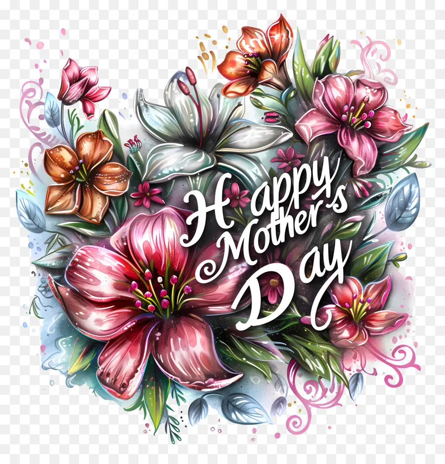 CHÚC MỪNG NGÀY CỦA MẸ - Bóng hoa đầy màu sắc với thông điệp Ngày của Mẹ