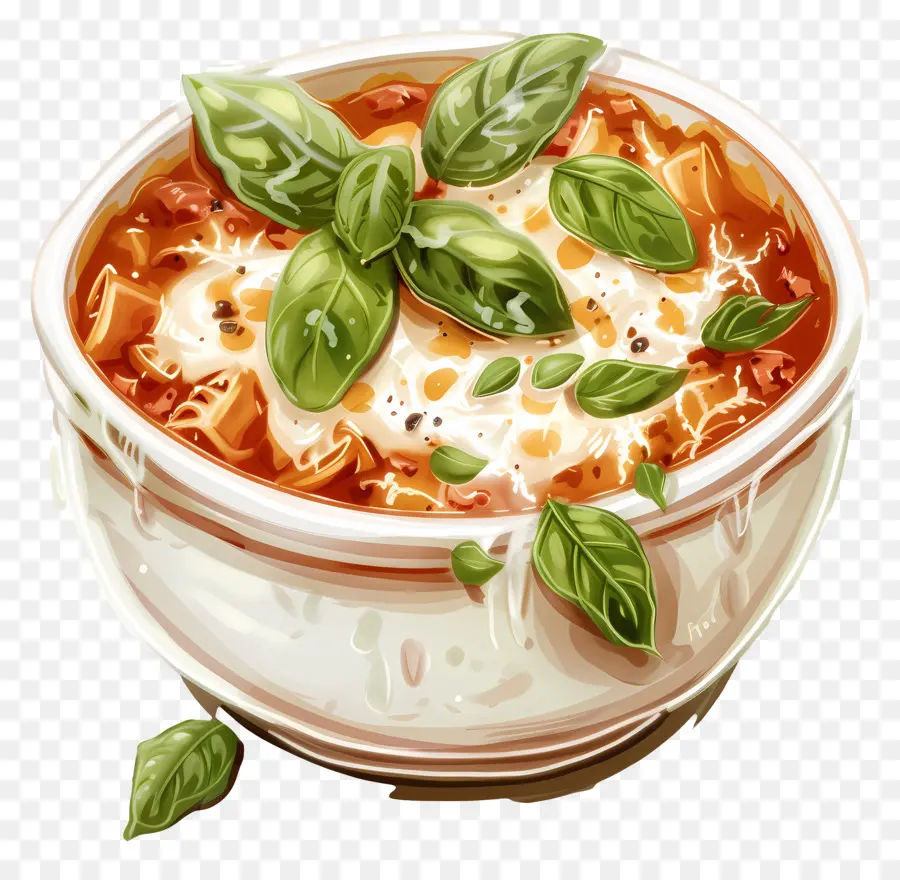 zuppa di lasagne pasta pomodoro salsa di carne verdure - Pasta con carne, verdure, salsa di pomodoro, basilico
