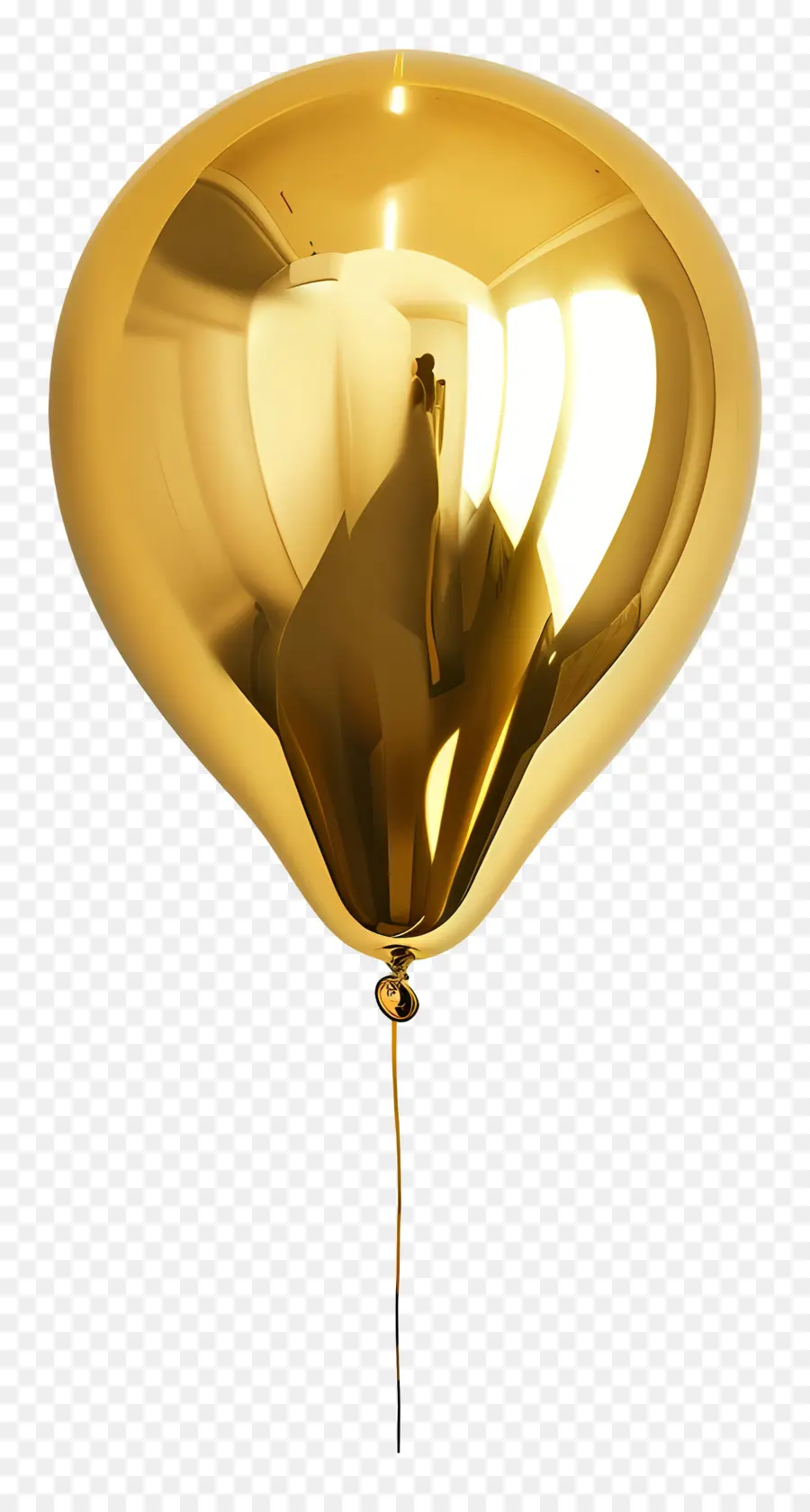 pallone d'oro - Palloncino dorato che galleggia nello spazio nero