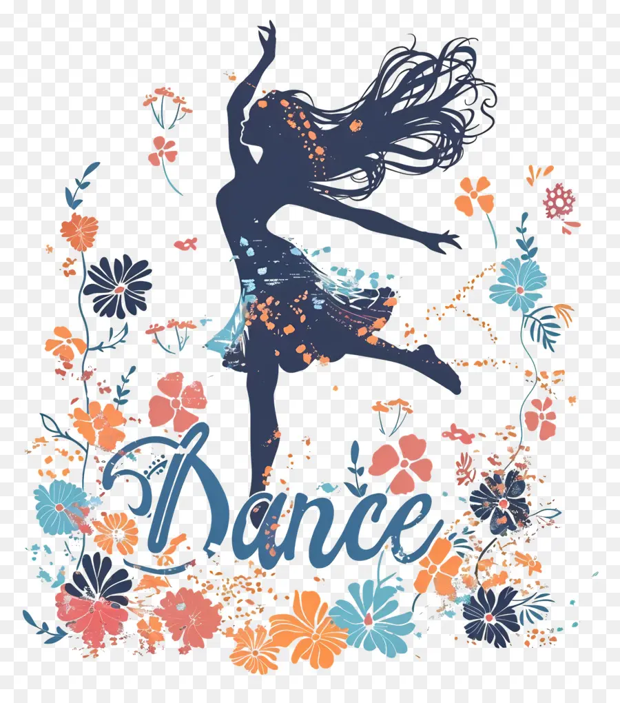ngày khiêu vũ quốc tế - Thiết kế vui tươi theo chủ đề khiêu vũ với các yếu tố hoa