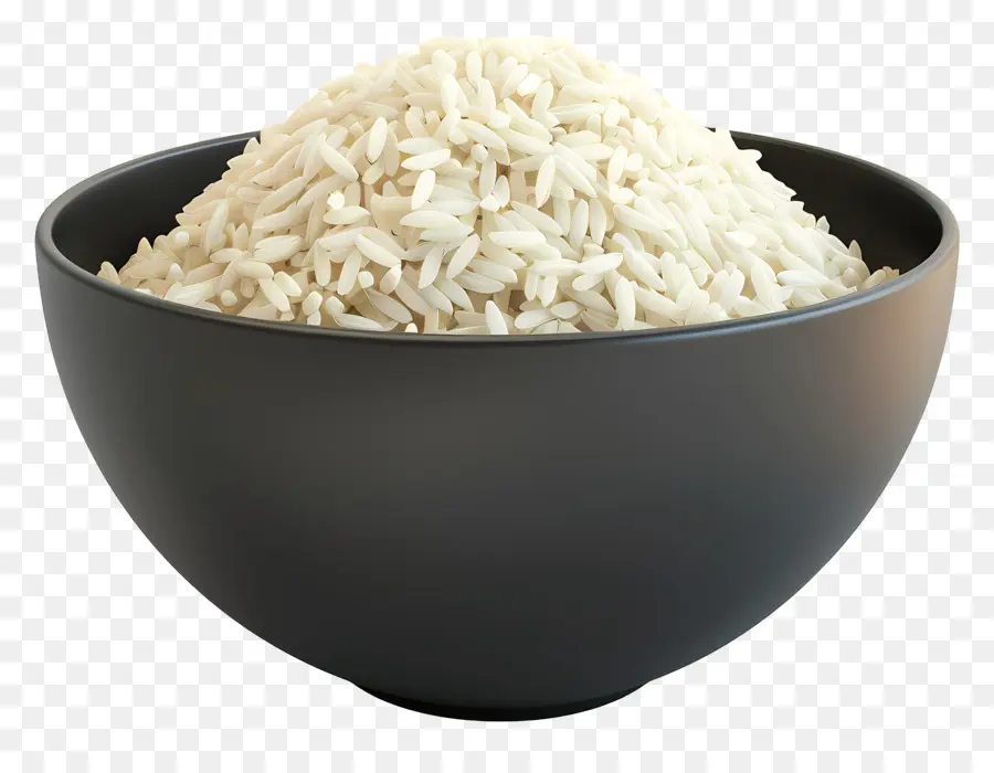 nấu gạo gạo gạo bát thức ăn - Bát gạo trắng trên nền đen