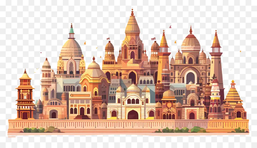 Tháp Lâu đài Ayodhya - Lâu đài hùng vĩ với các thiết kế và vật liệu phức tạp