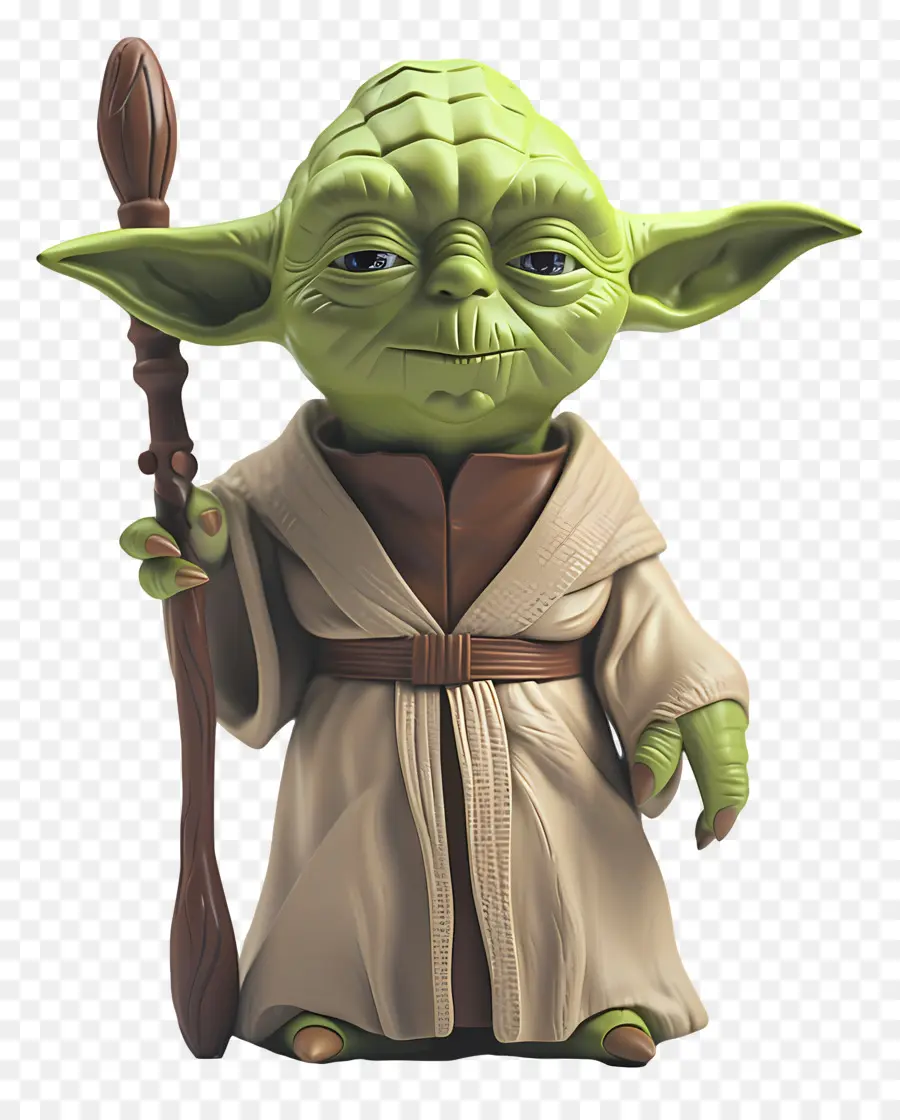 chiến tranh giữa các vì sao - Nhân vật Star Wars Yoda màu đen/trắng