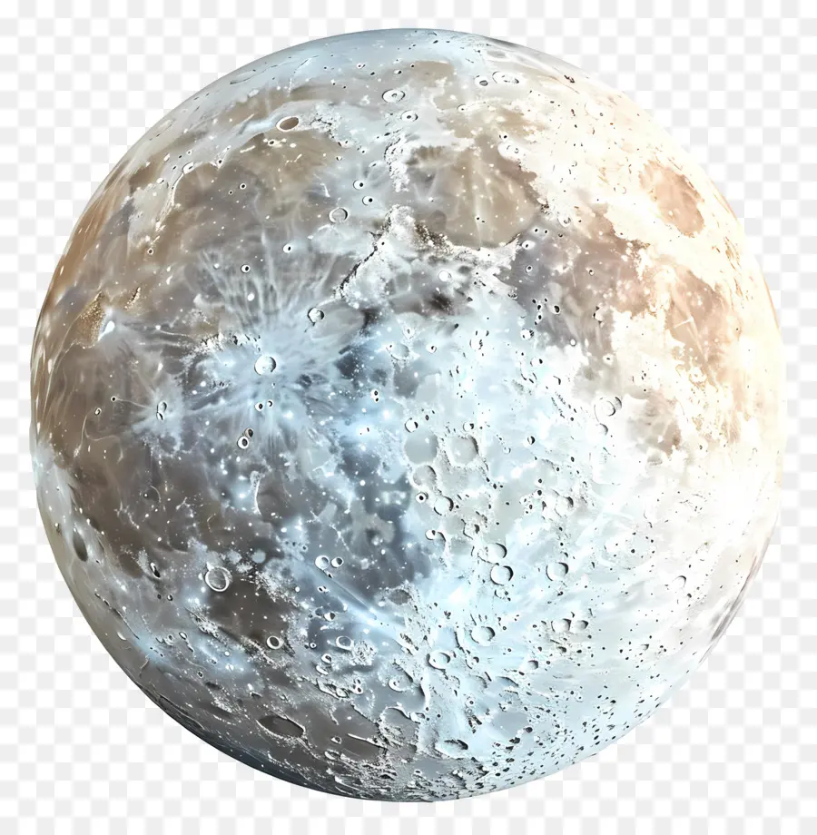 luna piena - Vista ravvicinata della superficie della luna rocciosa
