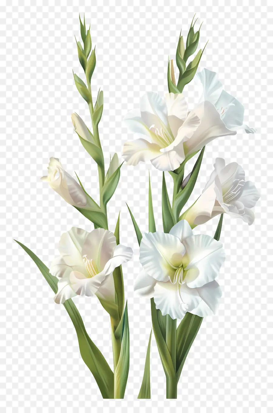 hoa trắng - Hoa lớn màu trắng với cánh hoa cuộn tròn