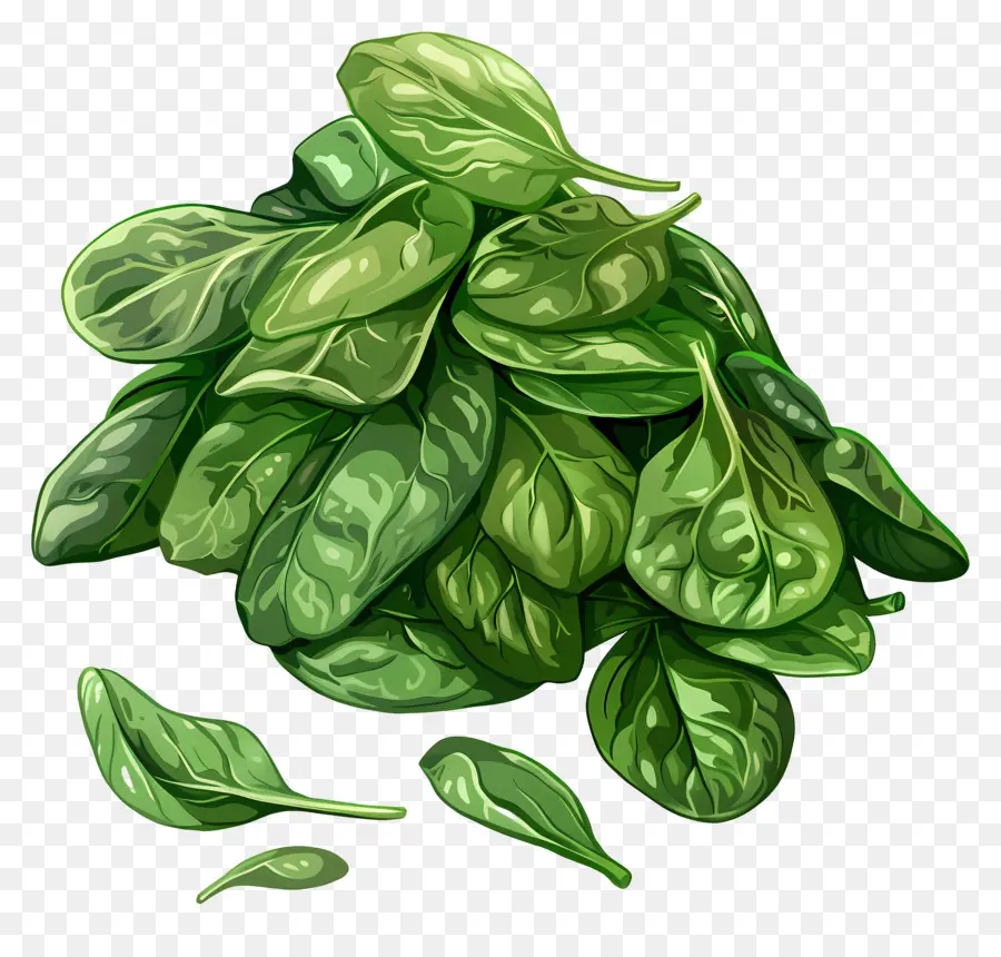 Spinat Spinat frisch knusprig grün - Frischer, intakter Haufen Spinatblätter