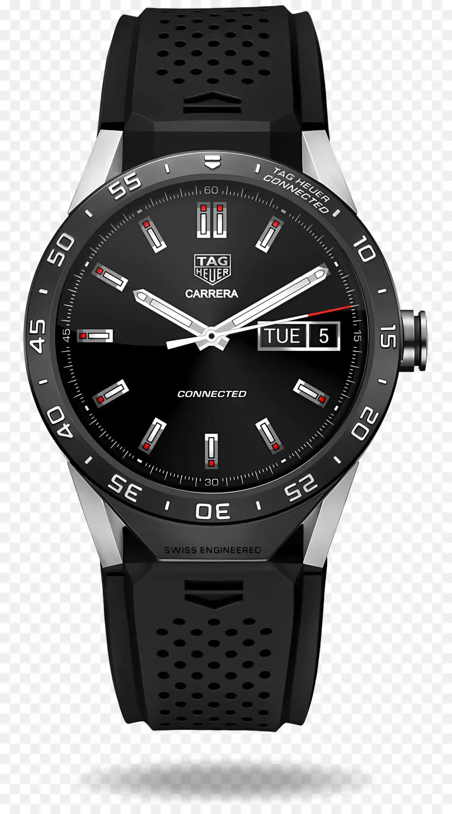Edelstahlkoffer schwarzes Zifferblatt Edelstahl Hände Herren Uhr Luxusuhr - Schwarze Uhr mit Stahlgehäuse und Händen