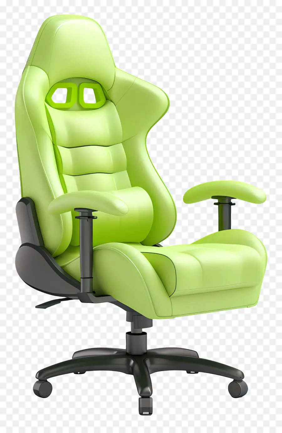 Ghế chơi game Ghế chơi game ghế màu xanh lá cây chỗ ngồi điều chỉnh tay vịn - Ghế chơi game màu xanh với tay vịn có thể điều chỉnh