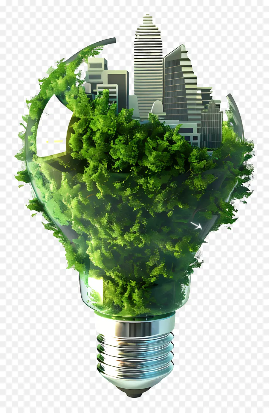 Sostenibilità Eco-friendly Sustainability Recycling Green Plants - Lampadina ecologica fatta di materiali riciclati