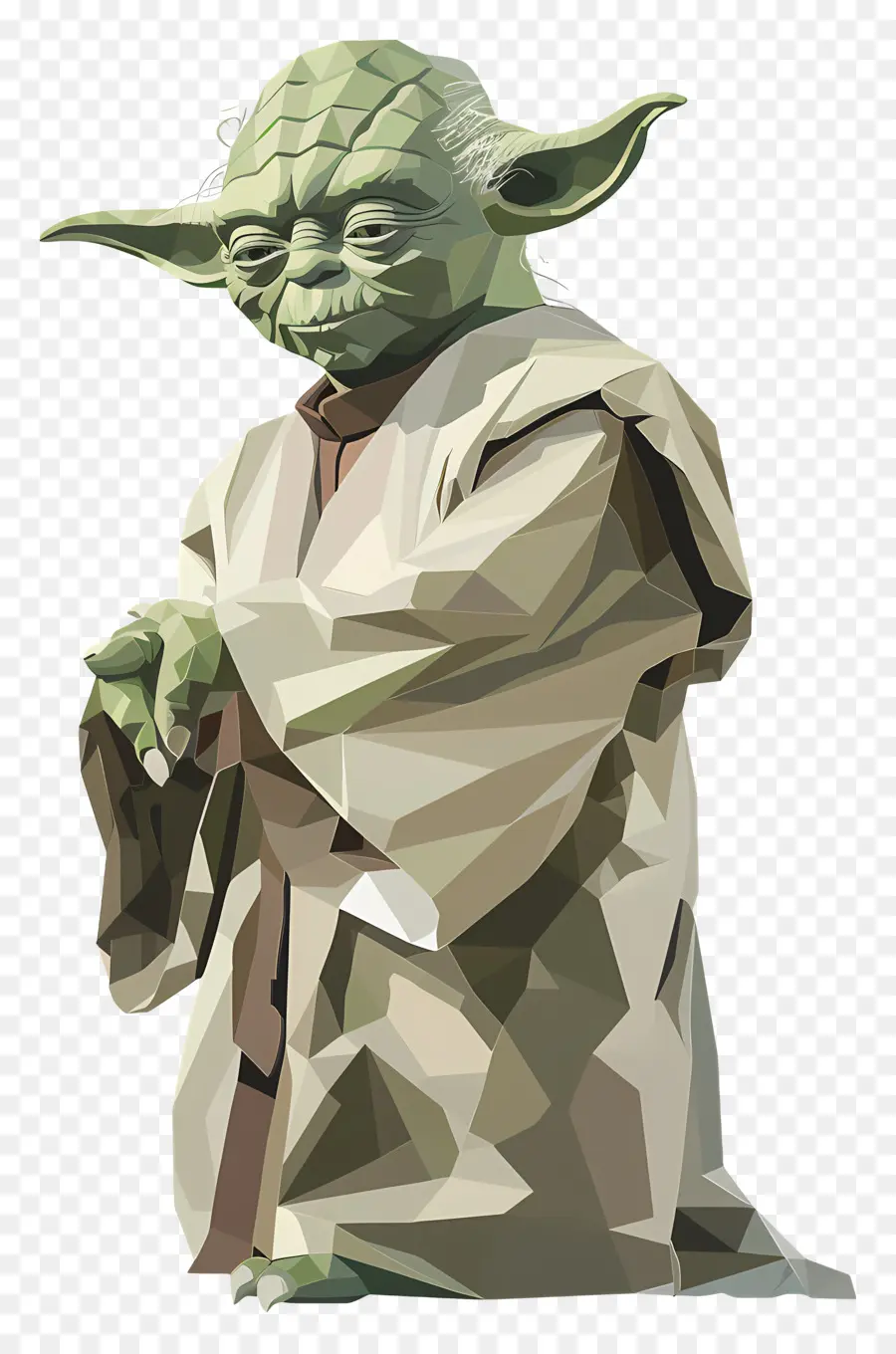 Guerre stellari - Personaggio Yoda in stile tradizionale, franchise di Star Wars