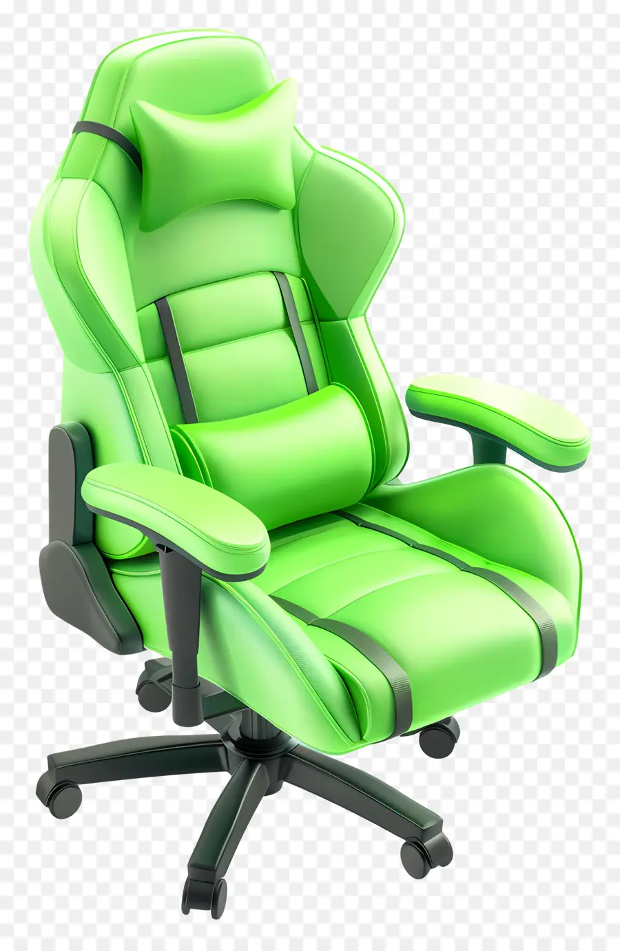 Ghế chơi game, ghế văn phòng xanh ngả ghế văn phòng da ghế văn phòng điều chỉnh ghế tựa lưng - Ghế văn phòng da màu xanh lá cây với tựa lưng được đặt lại